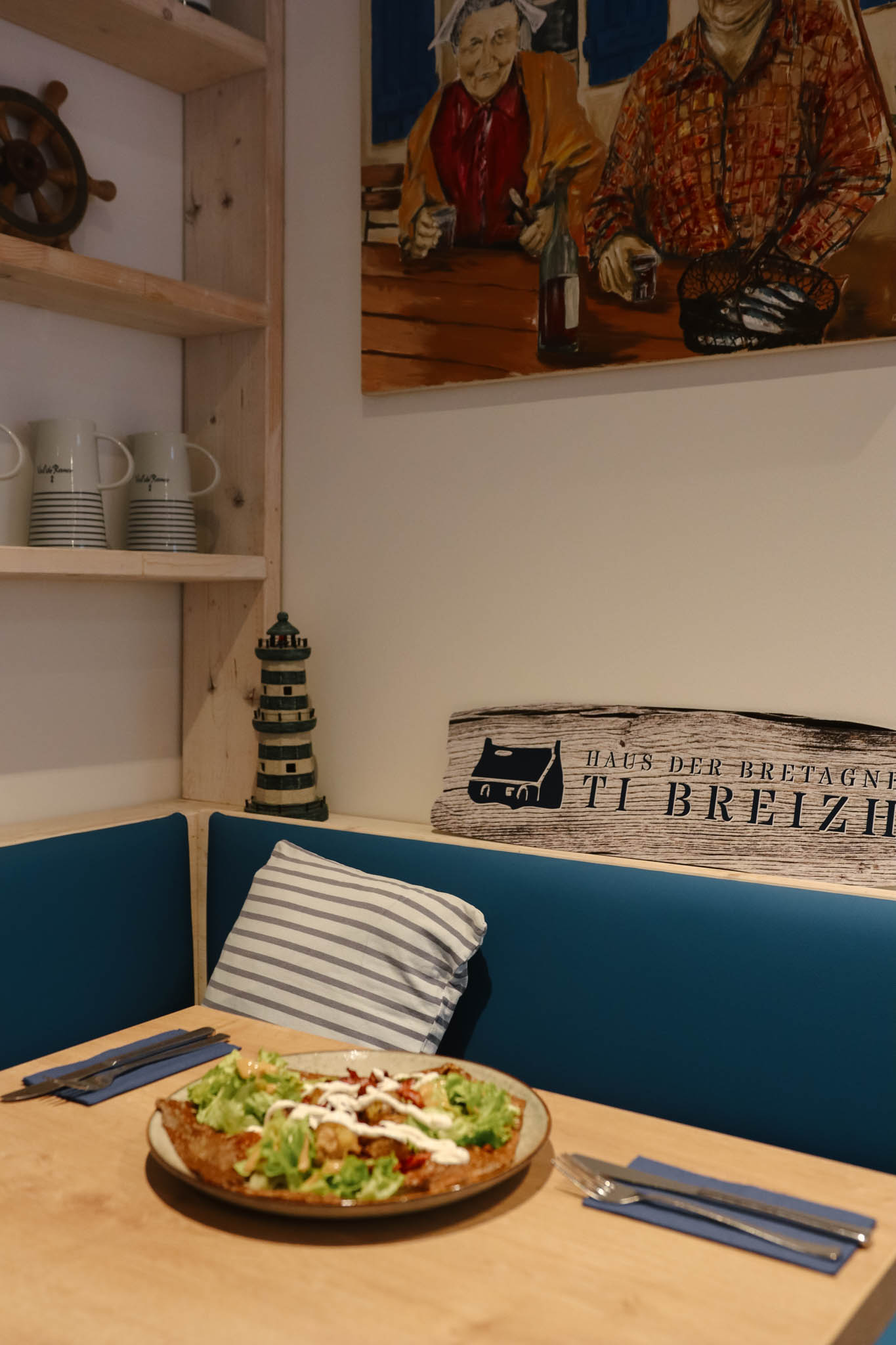 Ti Breizh Standort Ependorfer Weg Galette auf dem Tisch