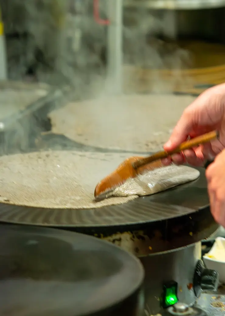 Zubereitung eines Crepes