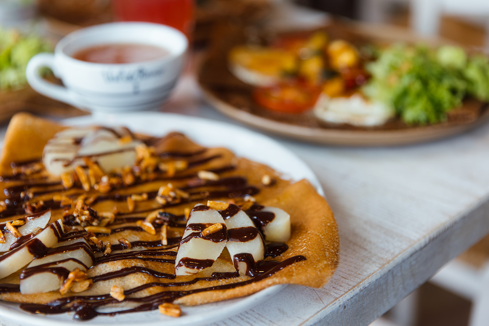 Crepes und Galettes auf Tisch